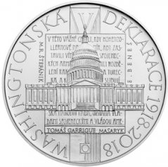 Silver coin 500 CZK Přijetí Washingtonské deklarace | 2018 | Standard
