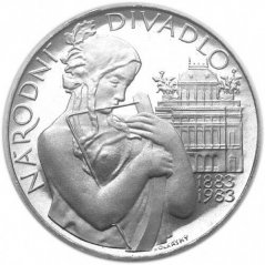 Stříbrná mince 500 Kčs Národní divadlo | 1983 | Standard