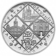 Stříbrná mince 100 Kčs Výstava Praga '88 | 1988 | Proof