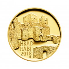 Zlatá minca 5000 Kč Hrad Rabí | 2018 | Proof