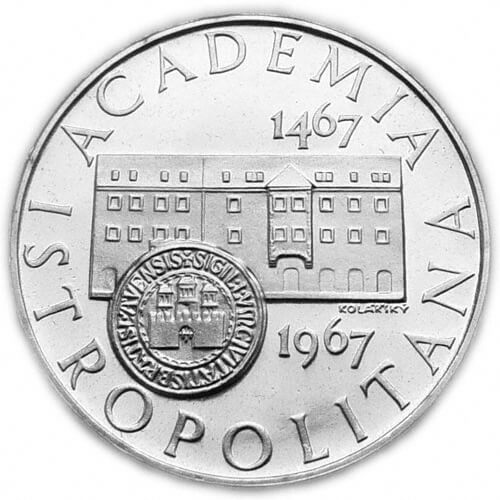 Silver coin 10 CSK Academia Istropolitana | 1967 | Standard