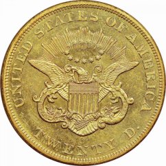 Gold coin 20 Dollar American Double Eagle | Liberty Head | 1857
