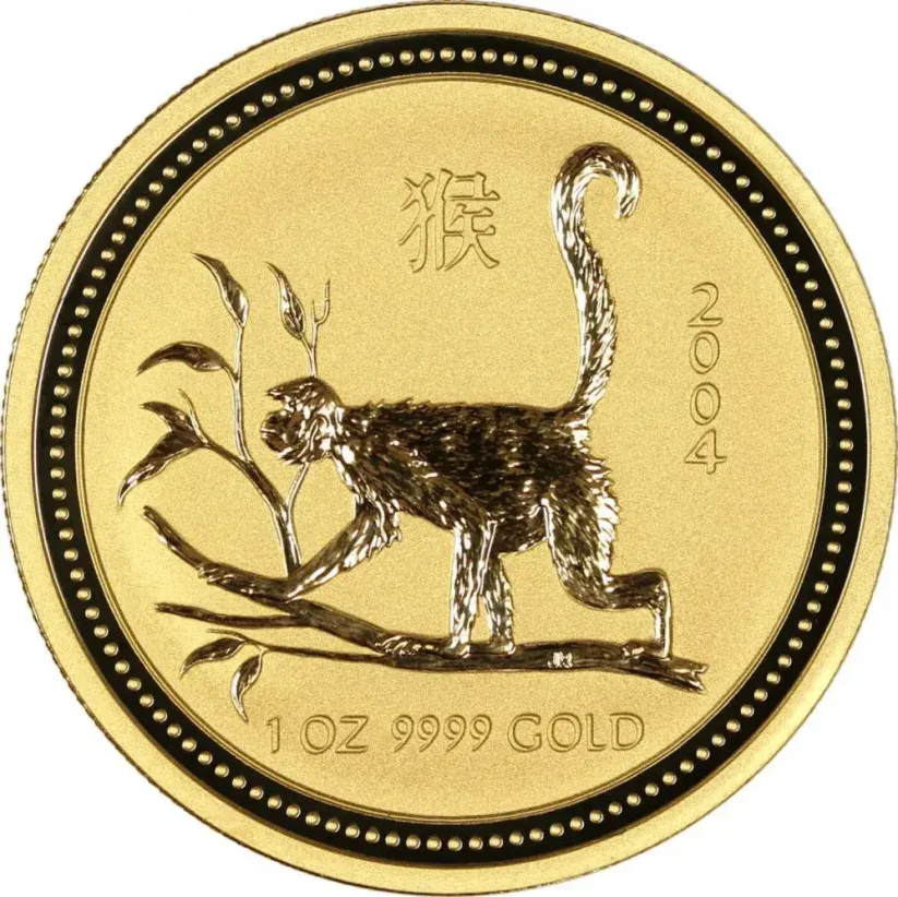 Zlatá investiční mince Rok Opice 2 Oz | Lunar I | 2004