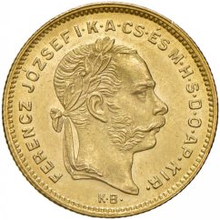 Gold coin 4 Florin 10 Francs Franz-Joseph I. | Hungarian mintage | 1879