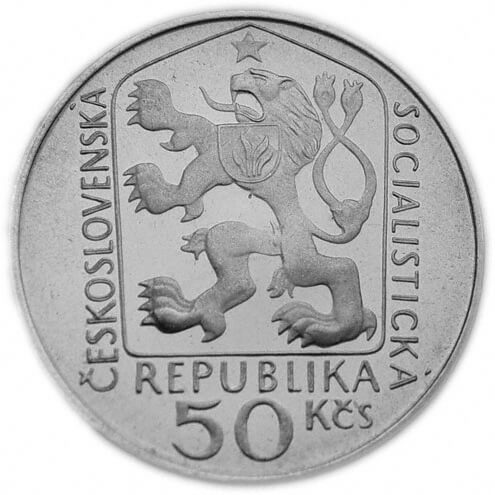 Srebrna Moneta 50 Kčs S.K.Neumann | 1975 | Proof