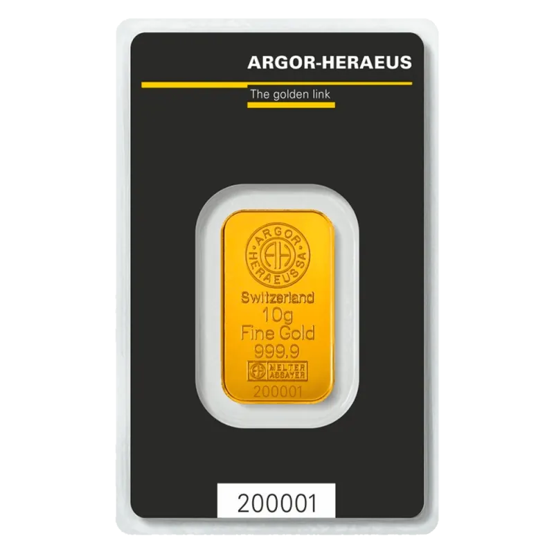 10g investiční zlatý slitek | Argor-Heraeus