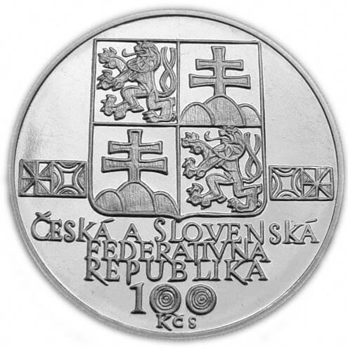 Stříbrná mince 100 Kčs Muzeální společnost | 1993 | Standard