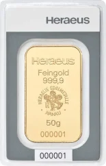 50g investiční zlatý slitek | Heraeus