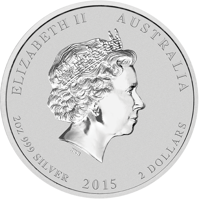 Stříbrná investiční mince Rok Kozy 2 Oz | Lunar II | 2015