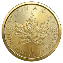 Zlatá investiční mince Maple Leaf 1/2 Oz