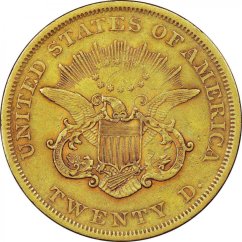 Gold coin 20 Dollar American Double Eagle | Liberty Head | 1851