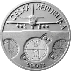 Silver coin 500 CZK CviÄŤnĂ˝ letoun Aero L-39 Albatros | 2025 | Standard