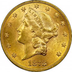 Zlatá mince 20 Dollar American Double Eagle | Liberty Head | 1878