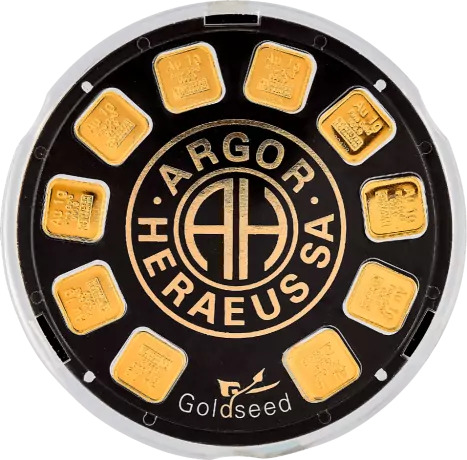 10 x 1g investiční zlatý slitek | GoldSeed | Argor-Heraeus