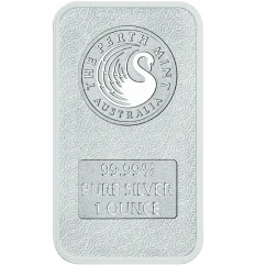 31,1g srebna sztabka | Rok Węża | Lunar | Perth mint