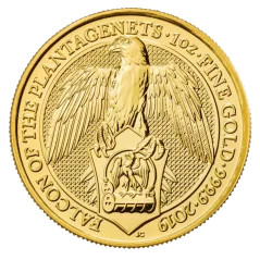 Zlatá investiční mince Falcon 1 Oz | Queens Beasts | 2019