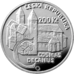 Stříbrná mince 200 Kč Kronikář Kosmas | 2025 | Proof