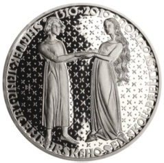 Strieborná minca 200 Kč700.výročí sňatku Jana Lucemburského s Eliškou Přemyslovnou | 2010 | Proof