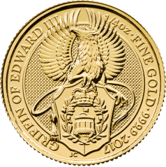 Zlatá investiční mince Griffin 1/4 Oz | Queens Beasts | 2017