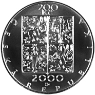 Strieborná minca 200 Kč Zdeněk Fibich | 2000 | Proof