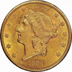 Zlatá mince 20 Dollar American Double Eagle | Liberty Head | 1884