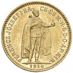Zlatá mince 10 Korona Františka Josefa I. | Uherská ražba | 1913