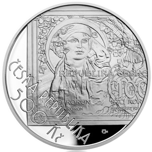 Silver coin 500 CZK Zahájení vydávání československých platidel | 2019 | Proof