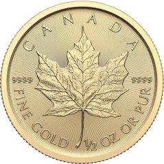 Zlatá investiční mince Maple Leaf 1/2 Oz | 2024