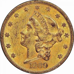 Gold coin 20 Dollar American Double Eagle | Liberty Head | 1869