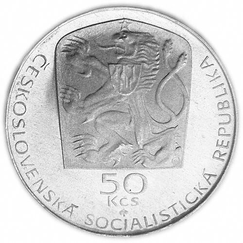 Silver coin 50 CSK Janko Jesenský | 1974 | Standard