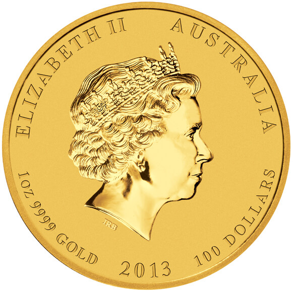 Zlatá investiční mince Rok Hada 1 Oz | Lunar II | 2013