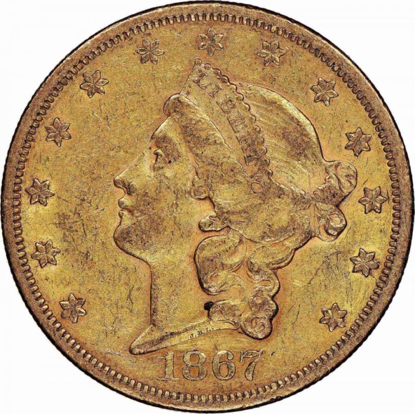 Gold coin 20 Dollar American Double Eagle | Liberty Head | 1867