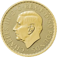 Zlatá investiční mince Britannia 1/4 Oz | Charles III | 2026