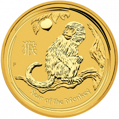 Zlatá investičná minca Rok Opice 2 Oz | Lunar II | 2016