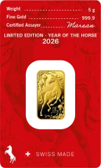 5g Złota Sztabka Rok Konia | Argor-Heraeus | 2026