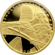 Gold coin 2000 CZK Tančící dům v Praze | 2005 | Proof