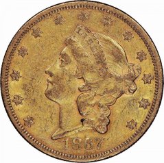 Gold coin 20 Dollar American Double Eagle | Liberty Head | 1867