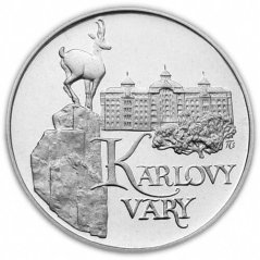 Strieborná minca 50 Kčs Karlovy Vary | 1991 | Proof