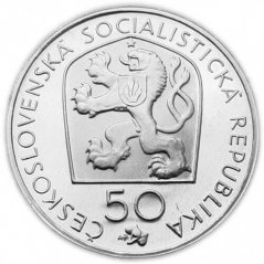 Stříbrná mince 50 Kčs J.V.Myslbek | 1972 | Proof