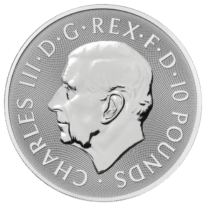 Strieborná investičná minca Greyhound 10 Oz | Tudor Beasts | 2025