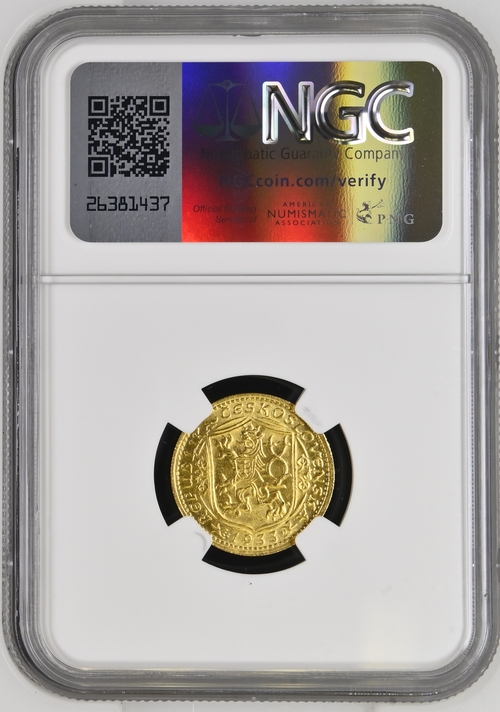 Gold coin St. Wenceslas 1 Ducat | 1933 | NGC | MS 64