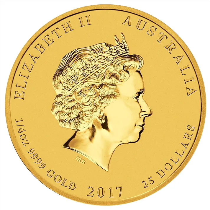 Gold coin Rooster 1/4 Oz | Lunar II | 2017