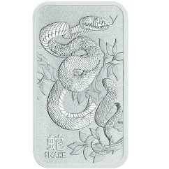 31,1g srebna sztabka | Rok Węża | Lunar | Perth mint