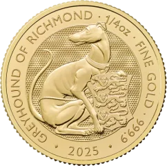 Złota moneta Greyhound 1/4 Oz | Tudor Beasts | 2025