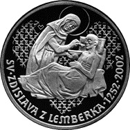 Stříbrná mince 200 Kč Sv. Zdislava z Lemberka | 2002 | Proof