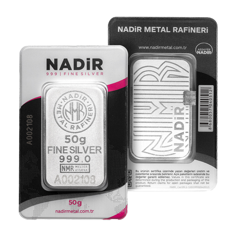 50g Silver Bar | Nadir Metal Rafineri