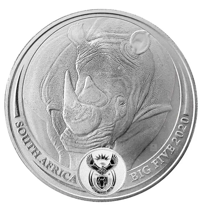 Silver coin Rhino 1 Oz | Big Five I | 2020