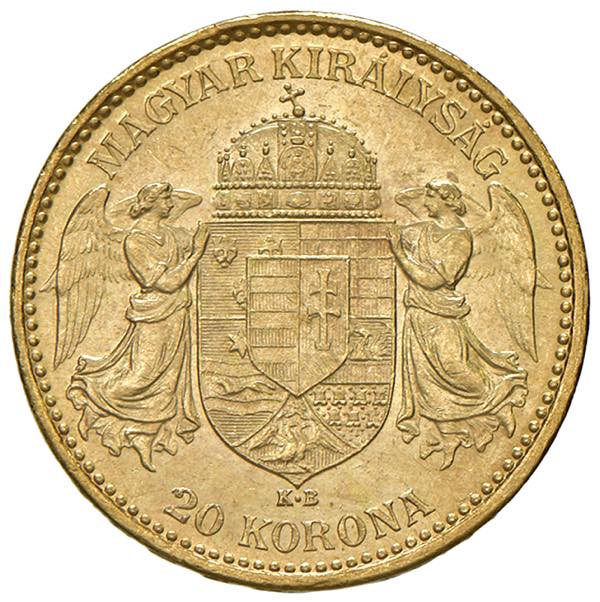 Gold coin 20 Corona Franz-Joseph I. | Hungarian mintage | 1908