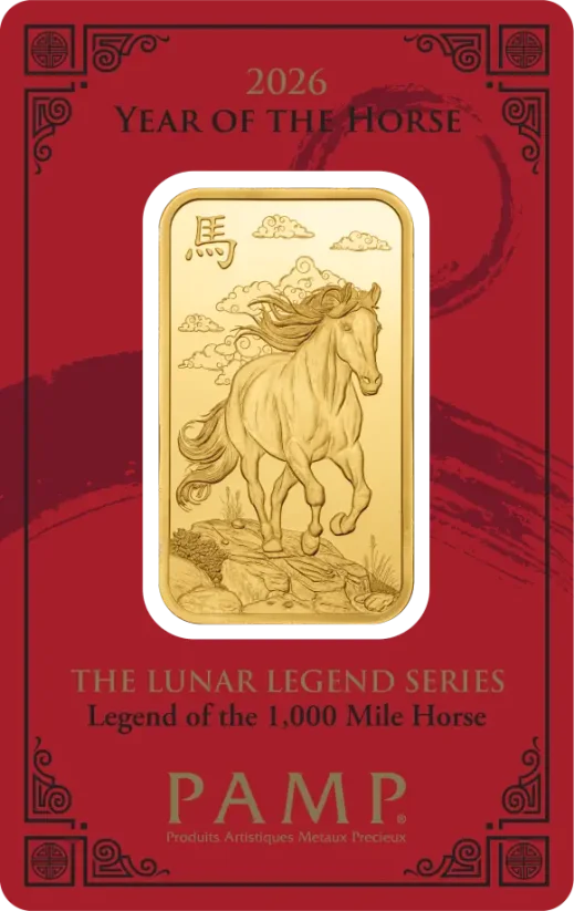 1 Uncja Złota Sztabka Rok Konia | 1000 Miles | PAMP | 2026