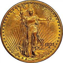 Zlatá minca 20 Dollar American Double Eagle | Saint Gaudens | 1921